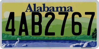 AL license plate 4AB2767