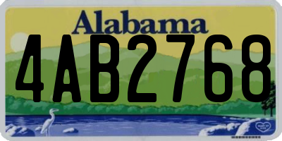 AL license plate 4AB2768
