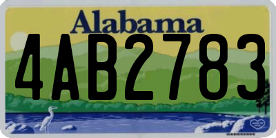 AL license plate 4AB2783