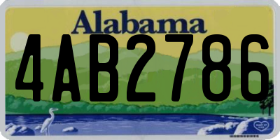 AL license plate 4AB2786