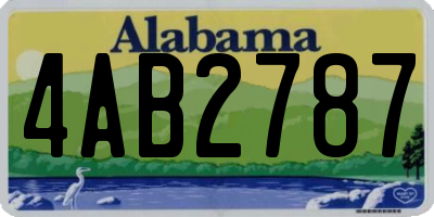 AL license plate 4AB2787