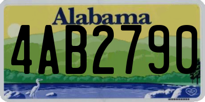 AL license plate 4AB2790