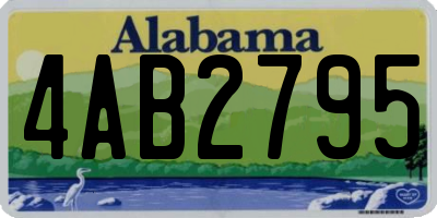 AL license plate 4AB2795