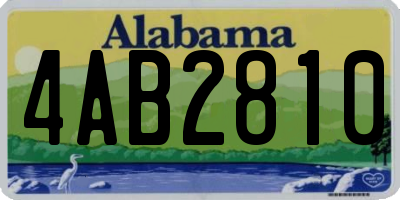 AL license plate 4AB2810