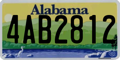 AL license plate 4AB2812