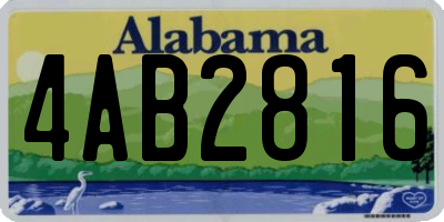 AL license plate 4AB2816
