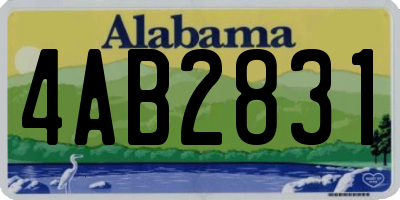 AL license plate 4AB2831