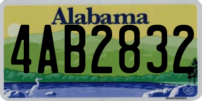 AL license plate 4AB2832