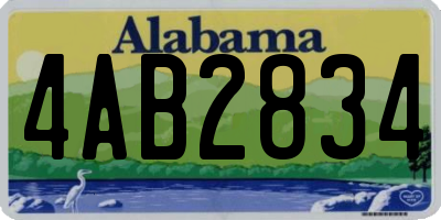 AL license plate 4AB2834