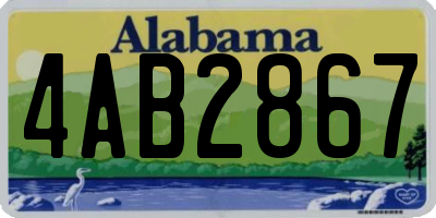 AL license plate 4AB2867
