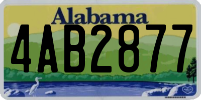 AL license plate 4AB2877