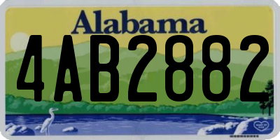 AL license plate 4AB2882