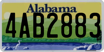 AL license plate 4AB2883