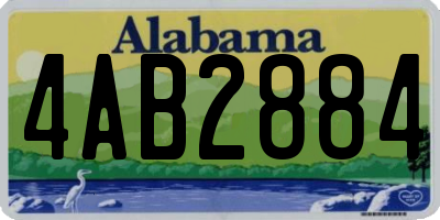 AL license plate 4AB2884
