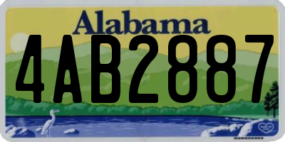 AL license plate 4AB2887
