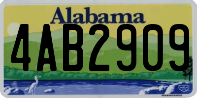 AL license plate 4AB2909