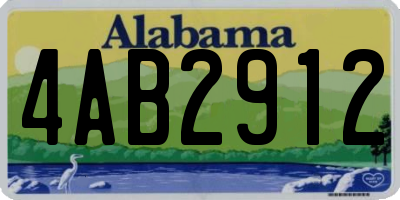 AL license plate 4AB2912