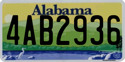 AL license plate 4AB2936