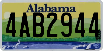 AL license plate 4AB2944