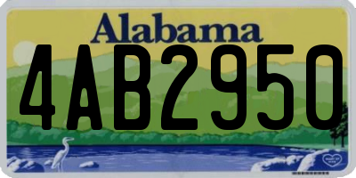 AL license plate 4AB2950