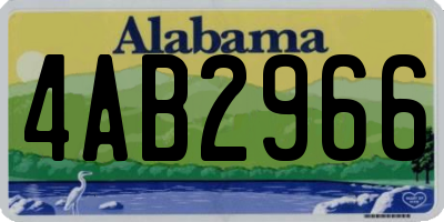 AL license plate 4AB2966