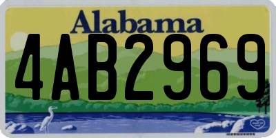 AL license plate 4AB2969