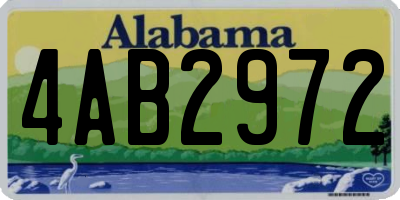 AL license plate 4AB2972