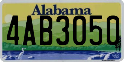 AL license plate 4AB3050