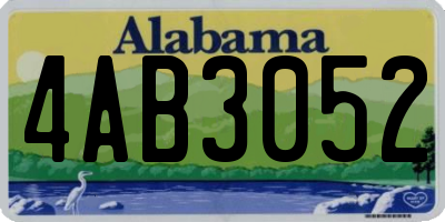 AL license plate 4AB3052