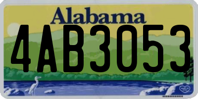 AL license plate 4AB3053