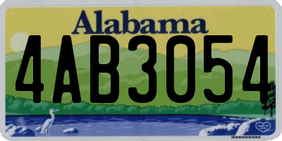 AL license plate 4AB3054