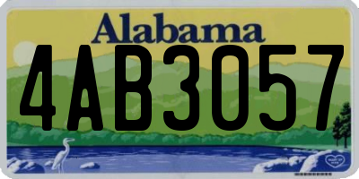 AL license plate 4AB3057