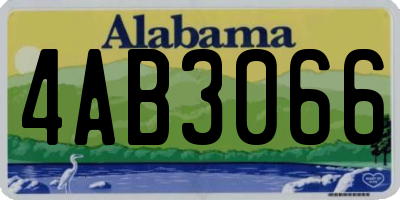 AL license plate 4AB3066