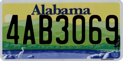 AL license plate 4AB3069