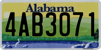 AL license plate 4AB3071