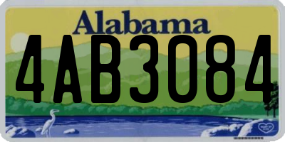 AL license plate 4AB3084