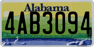 AL license plate 4AB3094
