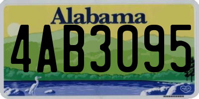 AL license plate 4AB3095