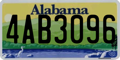 AL license plate 4AB3096