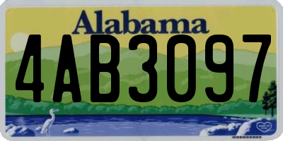 AL license plate 4AB3097