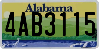 AL license plate 4AB3115
