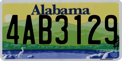AL license plate 4AB3129