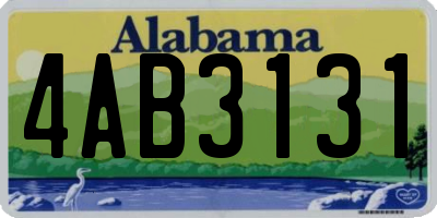 AL license plate 4AB3131
