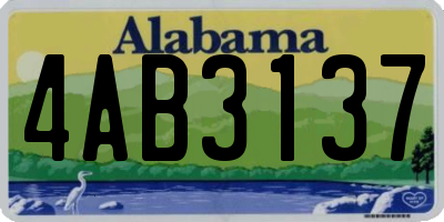 AL license plate 4AB3137