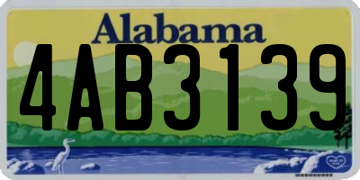 AL license plate 4AB3139