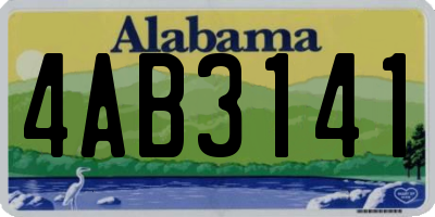 AL license plate 4AB3141