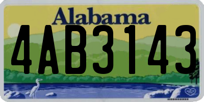 AL license plate 4AB3143