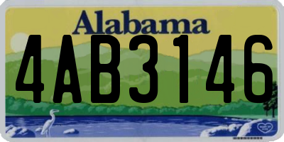 AL license plate 4AB3146