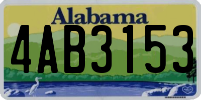 AL license plate 4AB3153