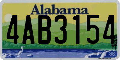 AL license plate 4AB3154
